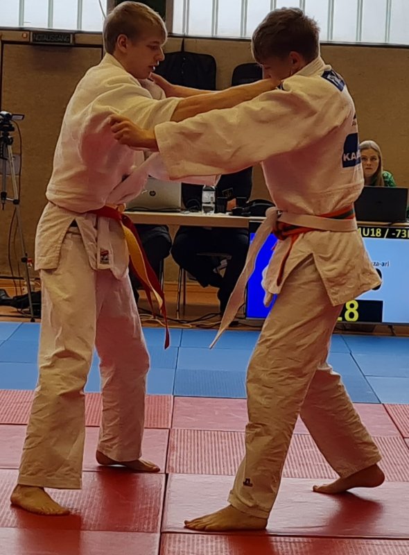 Zwei Judoka kämpfen